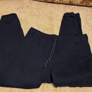Men's Navy Pants with Drawstring
